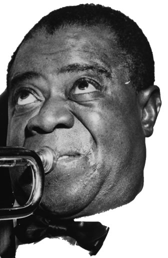 Fotograf�a de Louis Armstrong, uno de los m�sicos de jazz m�s reconocidos