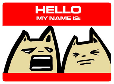 Pegatina de presentaci�n en reuniones. Hola, mi nombre es: